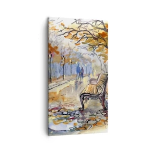 Quadro em tela - Juntos pelo outono - 45x80 cm