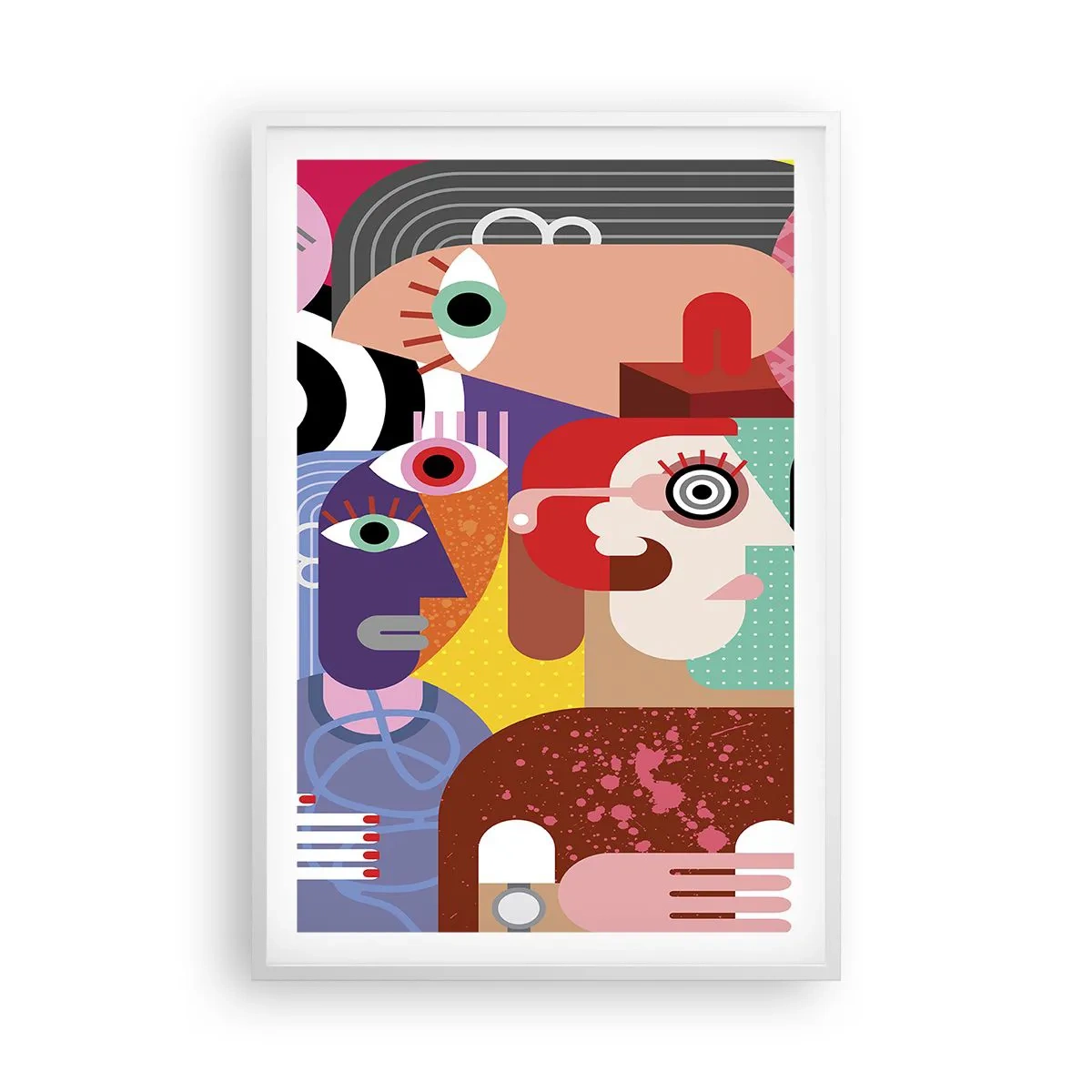 Pôster em moldura branca - Viemos da parte do Sr. Picasso - 61x91 cm