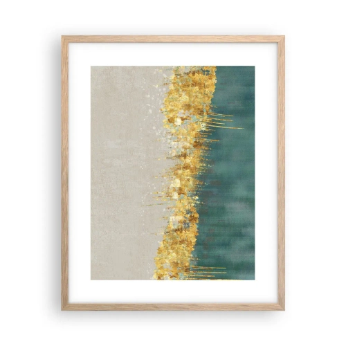 Pôster com moldura de carvalho claro - A fronteira dourada - 40x50 cm