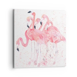 Quadro em tela - Conjunto cor-de-rosa - 70x70 cm