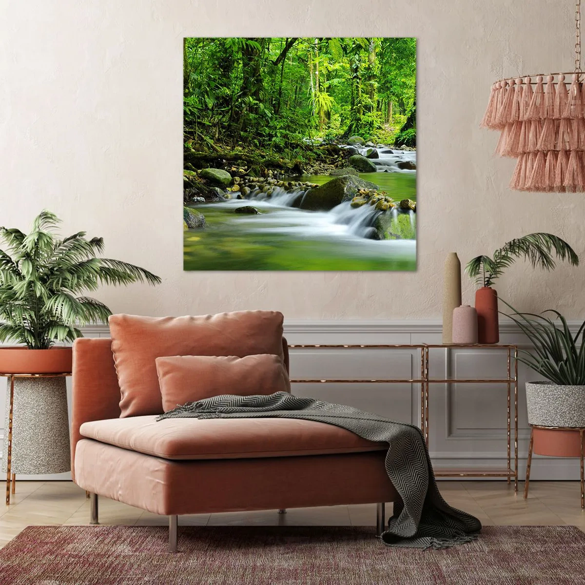 Quadro em tela - Navegar no mar de vegetação - 40x40 cm