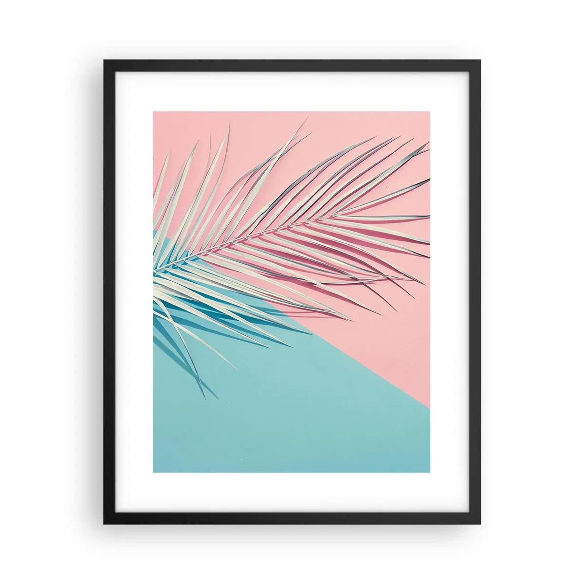 Pôster com moldura preta - Impressão tropical - 40x50 cm