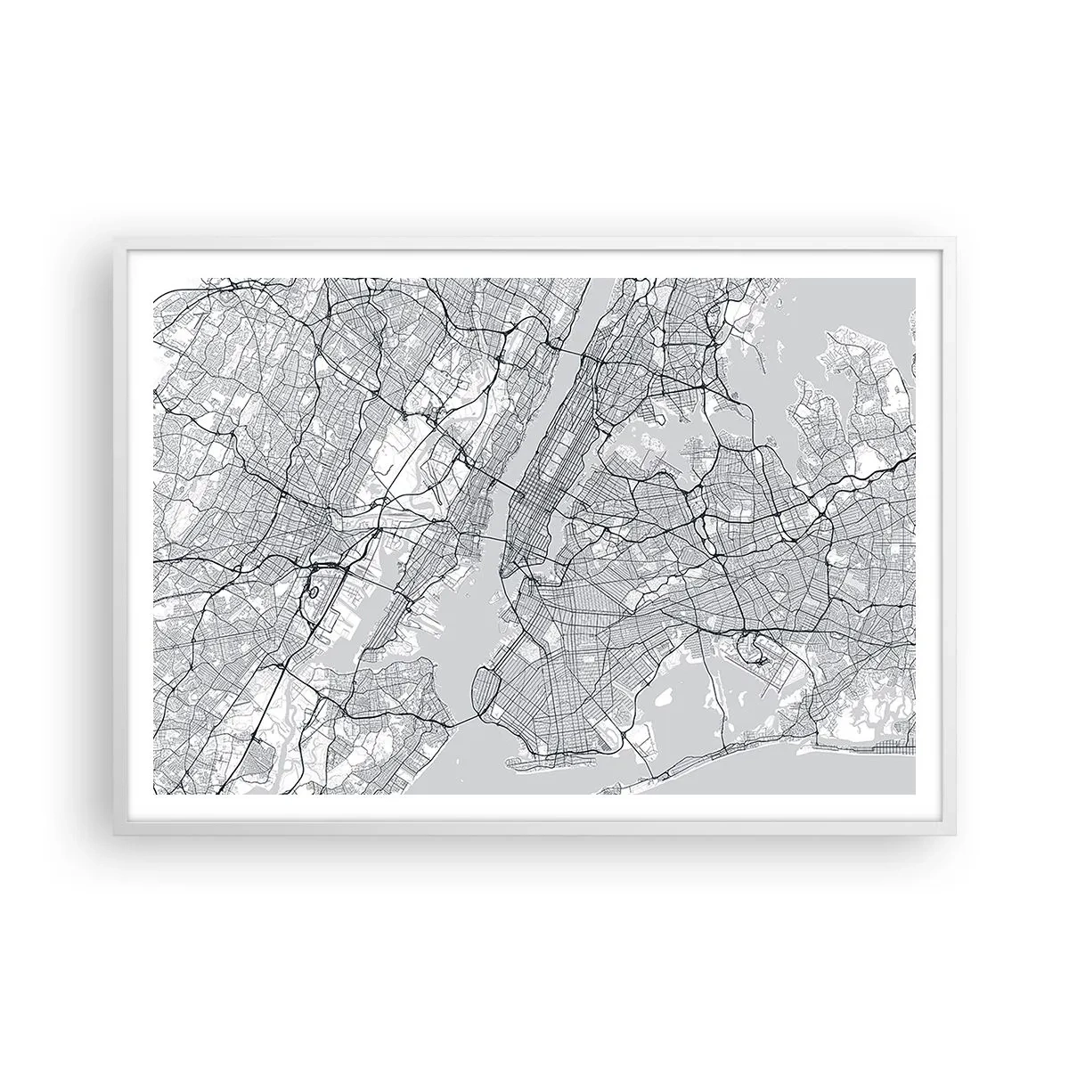 Pôster em moldura branca - Anatomia de uma metrópole - 100x70 cm