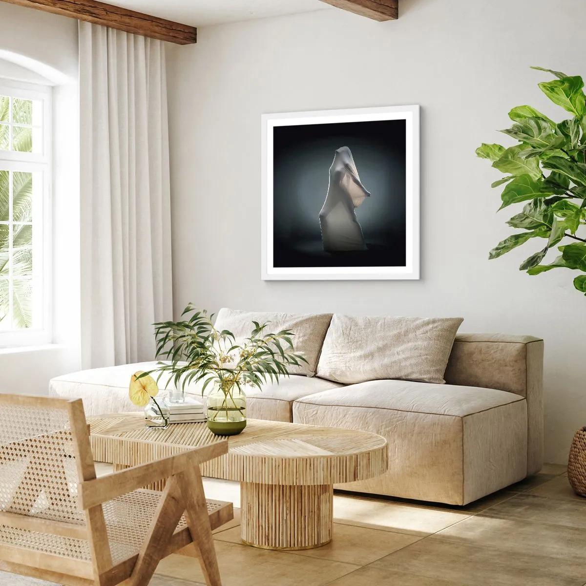 Pôster em moldura branca - Desejos ocultos - 60x60 cm