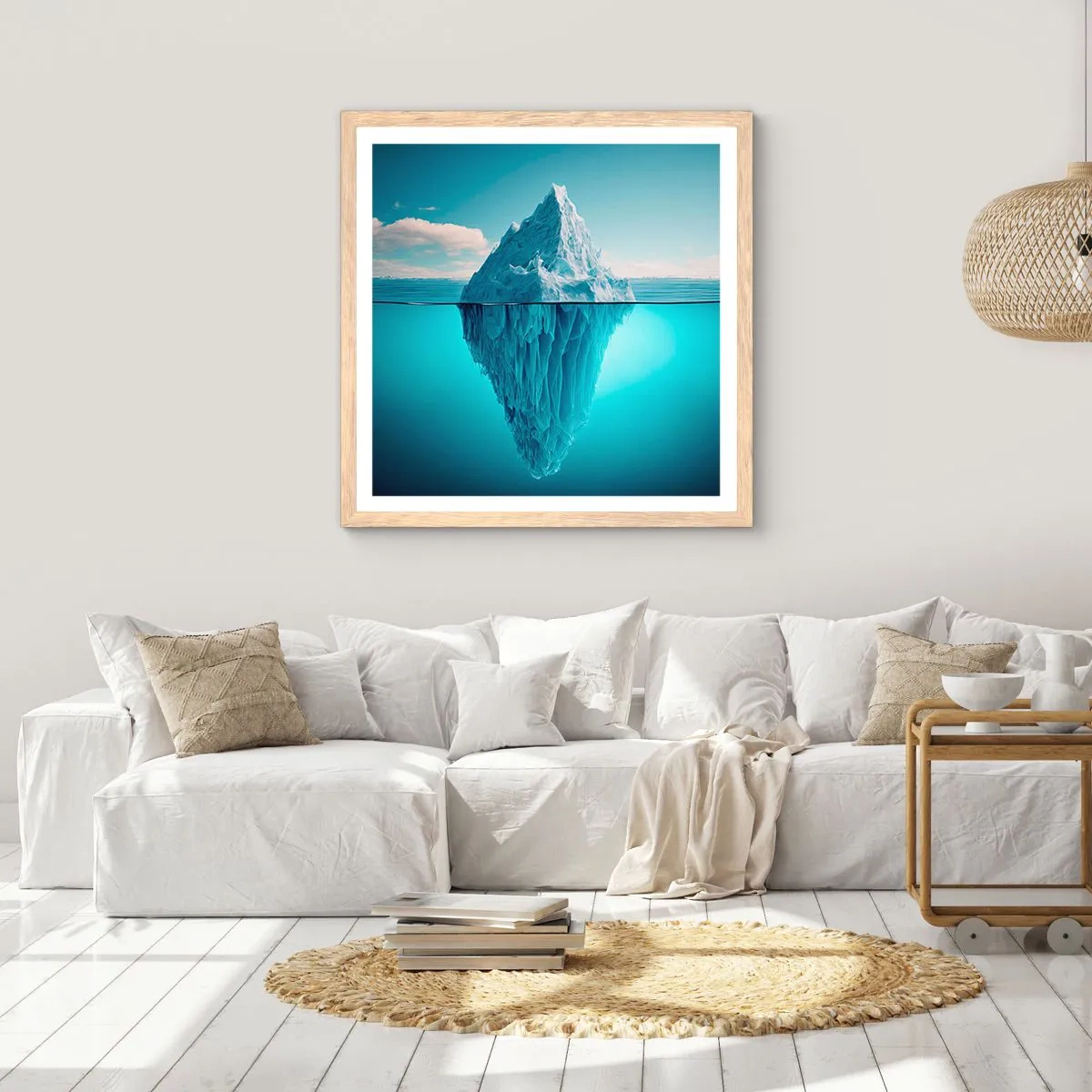 Pôster com moldura de carvalho claro - Rainha do Gelo - 30x30 cm