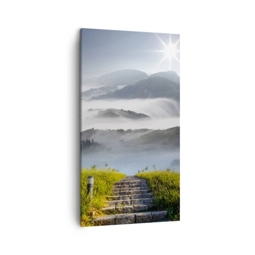 Quadro em tela - Em direcção às nuvens - 45x80 cm