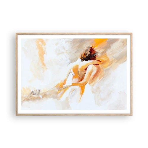 Pôster com moldura de carvalho claro - No céu da proximidade - 100x70 cm