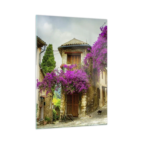 Quadro em vidro - Sob um dossel de flores - 50x70 cm