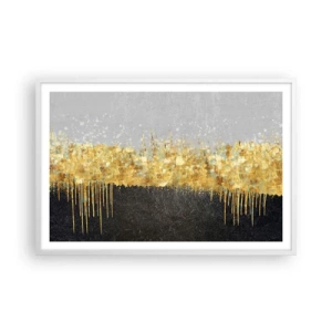 Pôster em moldura branca - Para dentro e para cima - 91x61 cm