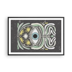 Pôster com moldura preta - Rituais tribais - 91x61 cm