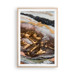 Pôster com moldura de carvalho claro - O elemento terra - 61x91 cm