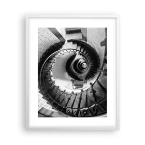 Pôster em moldura branca - Cada vez mais alto - 40x50 cm