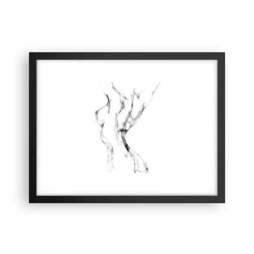 Pôster com moldura preta - Bonita e forte - 40x30 cm