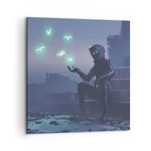 Quadro em tela - A vida vai voltar - 60x60 cm