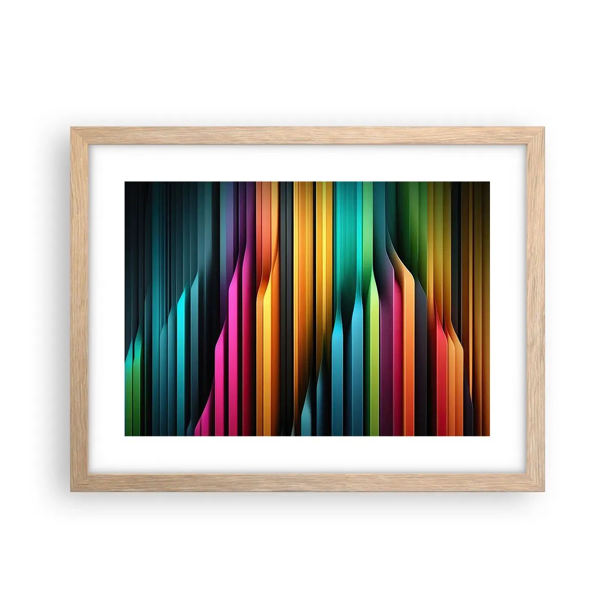 Pôster com moldura de carvalho claro - Um órgão de luz - 40x30 cm