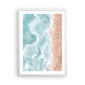 Pôster em moldura branca - Abstração de nuvem - 50x70 cm
