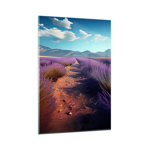 Quadro em vidro - Campos perfumados - 80x120 cm