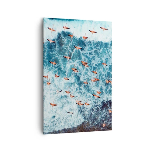 Quadro em tela - Desfile à beira-mar - 80x120 cm