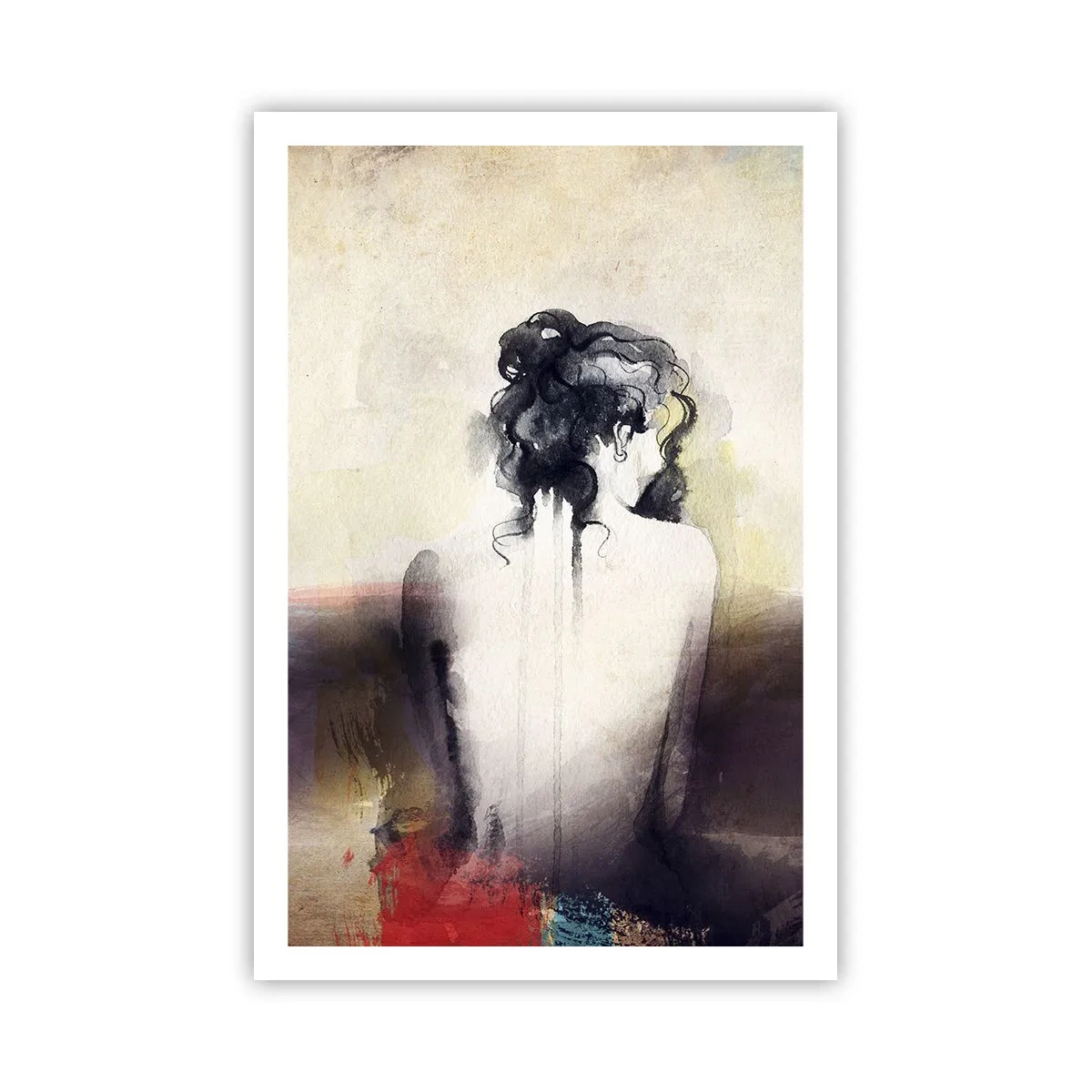Pôster - Linhas suaves, formas ovais - 61x91 cm