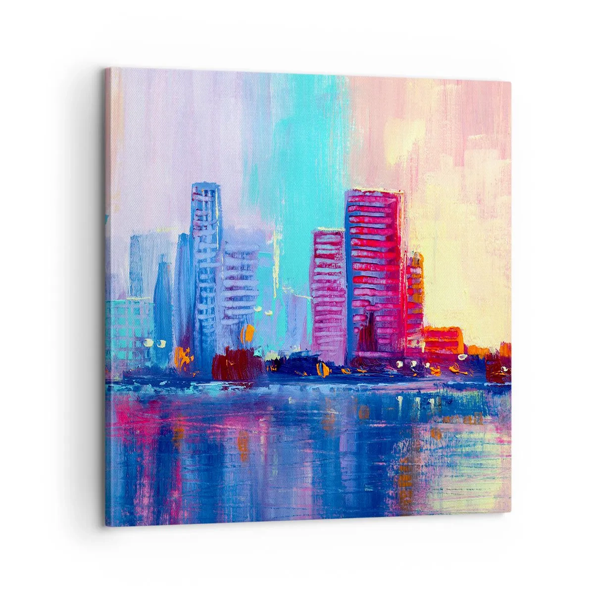 Quadro em tela - Banhada em cores - 60x60 cm