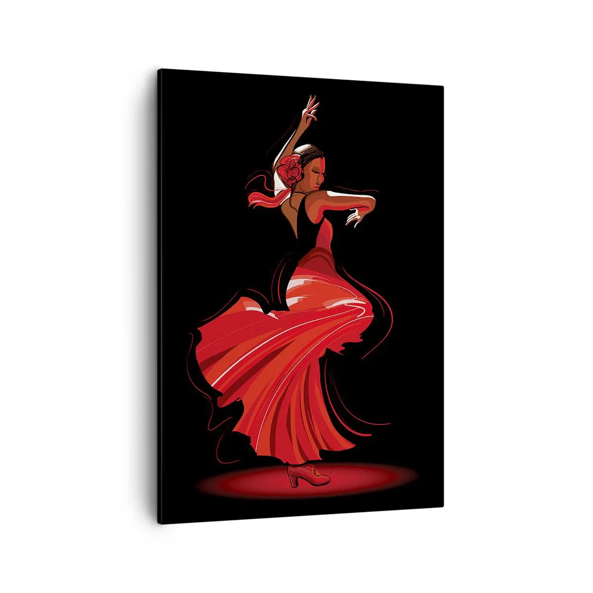 Quadro em tela - O espírito ardente do flamenco - 50x70 cm