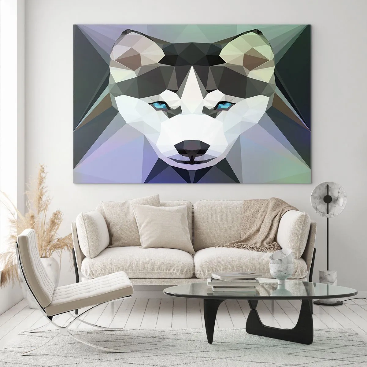Quadro em vidro - Memória da neve do norte - 120x80 cm