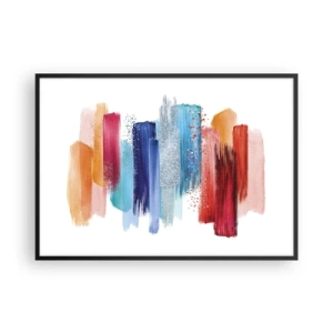 Pôster com moldura preta - Para cima e para baixo  - 100x70 cm