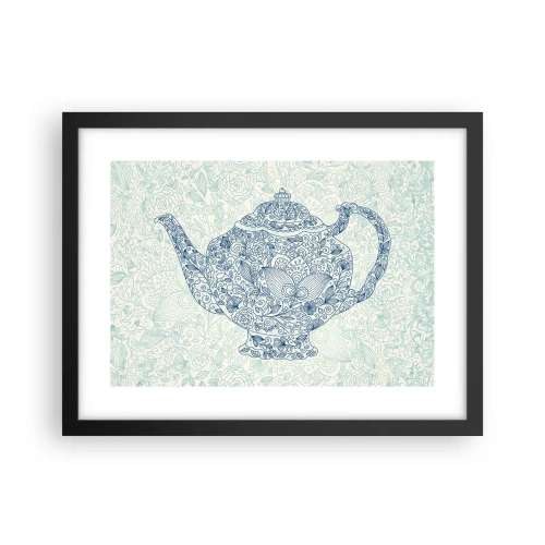 Pôster com moldura preta - Chás de charme - 40x30 cm