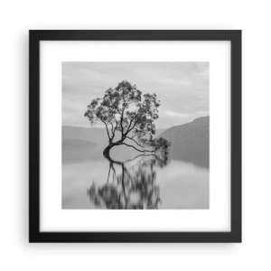 Pôster com moldura preta - Existe um país assim - 30x30 cm