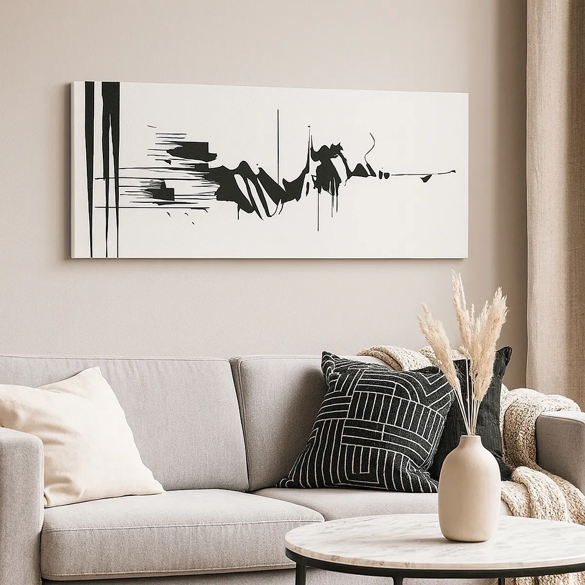 Quadro em tela - Abstração apressada - 30x30 cm