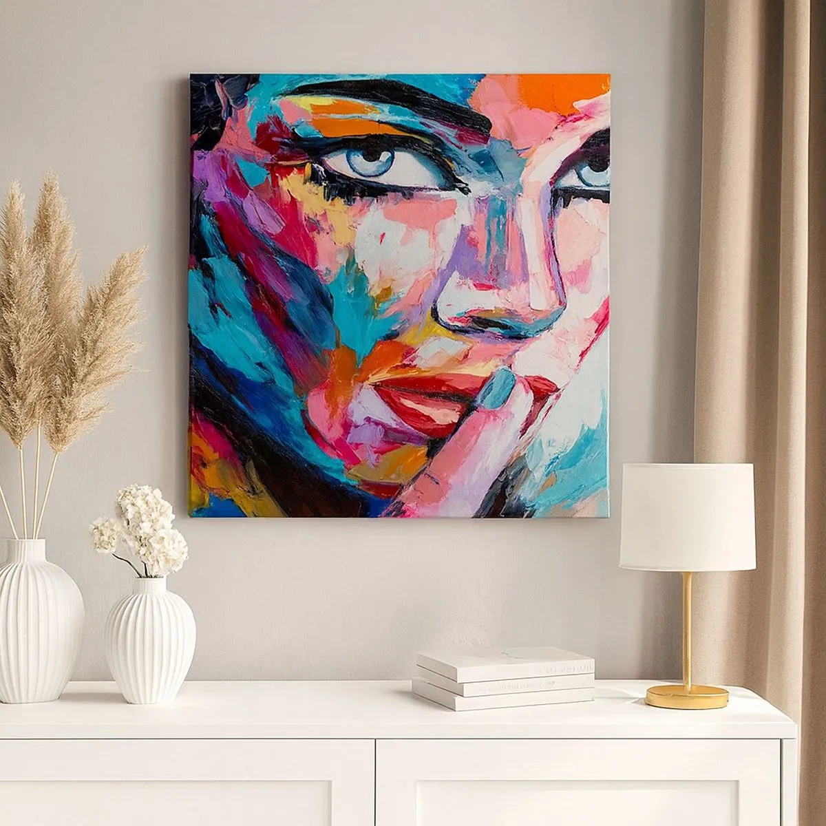 Quadro em tela - O nosso primeiro segredo - 30x30 cm