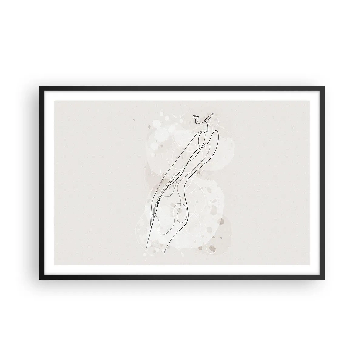 Pôster com moldura preta - Errar o olhar - 91x61 cm