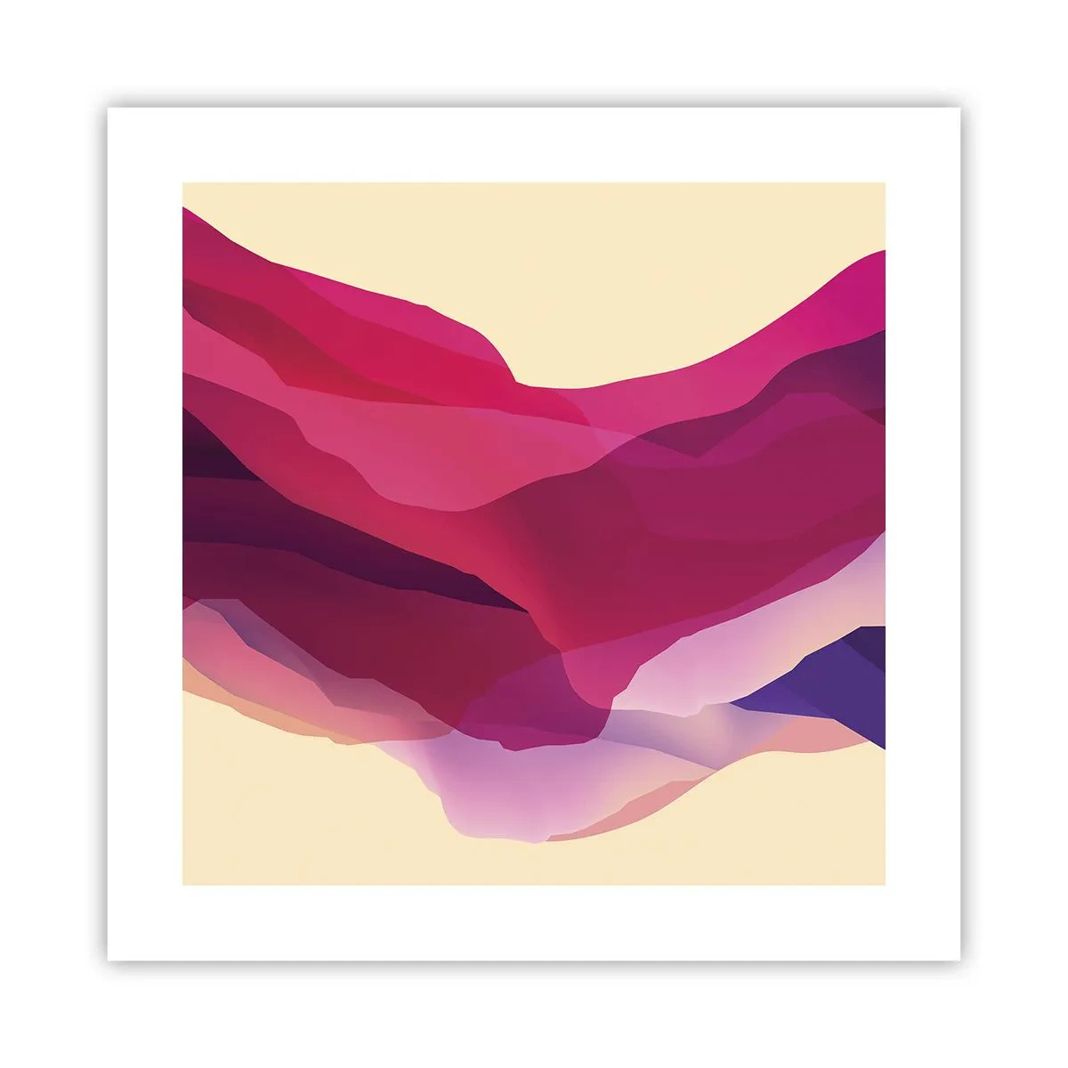 Pôster - Ondas de roxo - 40x40 cm