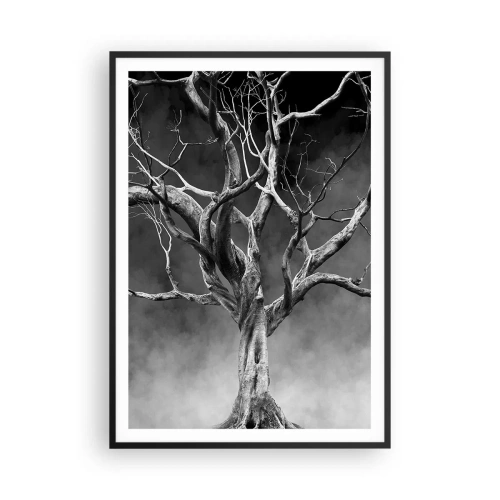 Pôster com moldura preta - Primitivo e sagrado - 70x100 cm