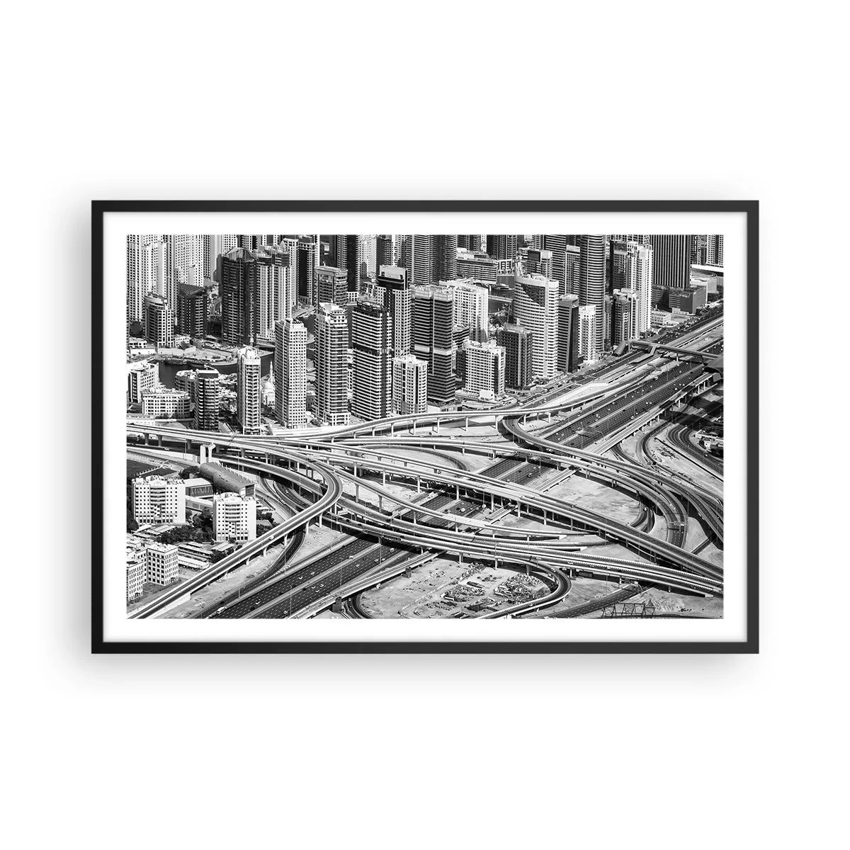 Pôster com moldura preta - Dubai – uma cidade impossível - 91x61 cm