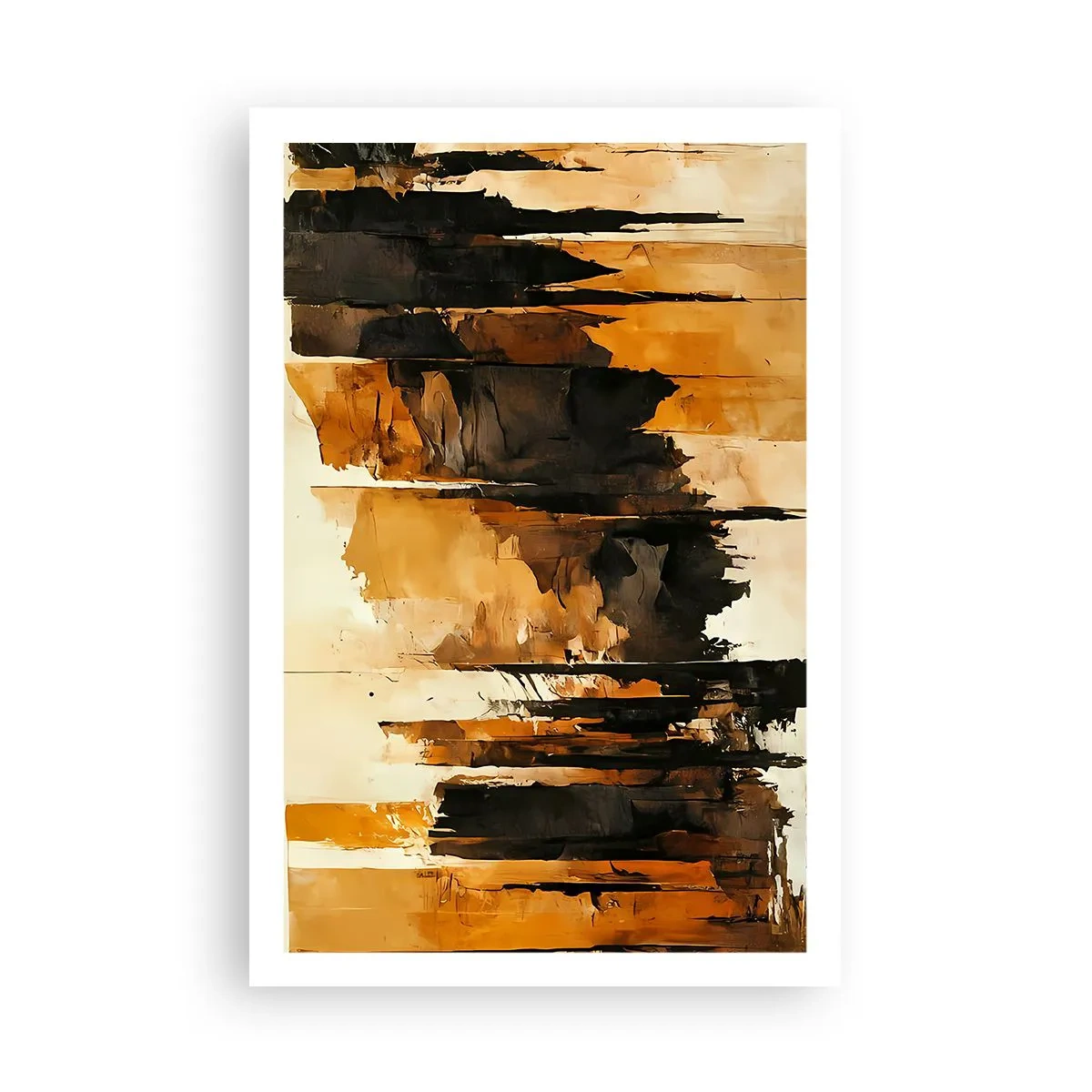 Pôster - Harmonia de preto e dourado - 61x91 cm