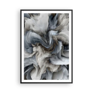 Pôster com moldura preta - Pedra e flor - 70x100 cm