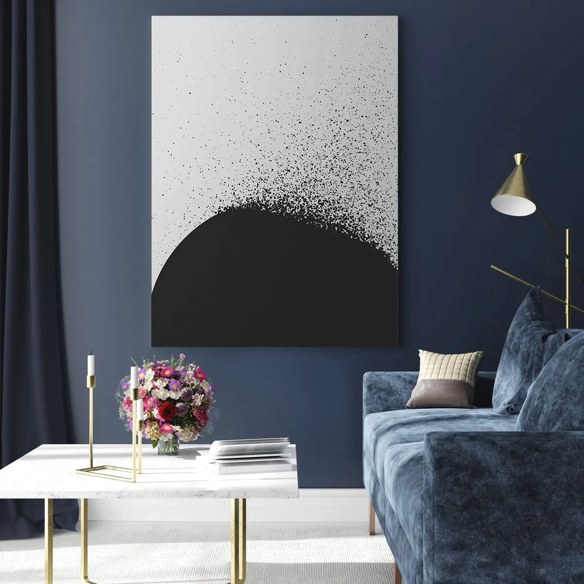 Quadro em vidro - Movimento das moléculas - 50x70 cm