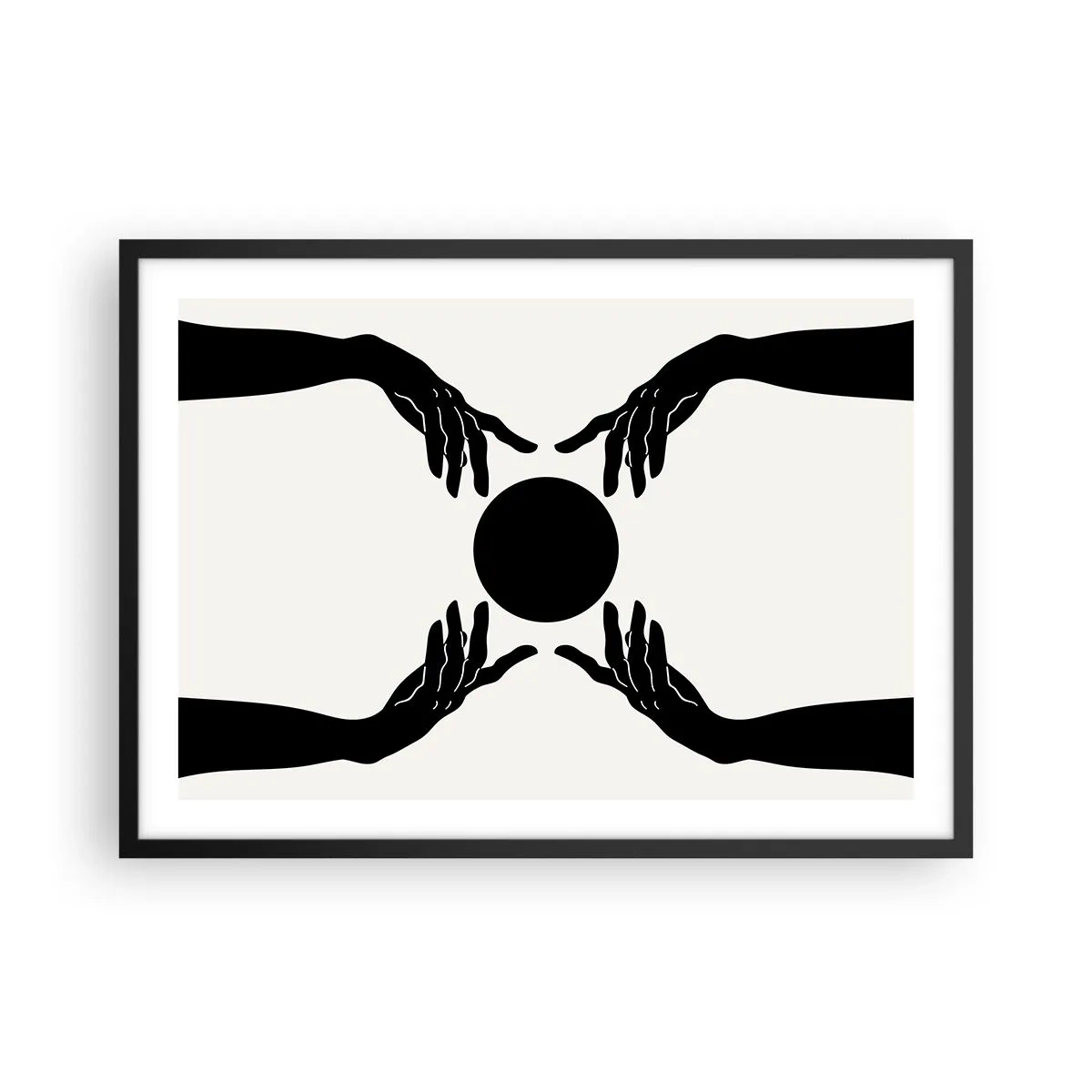 Pôster com moldura preta - Sinal secreto - 70x50 cm