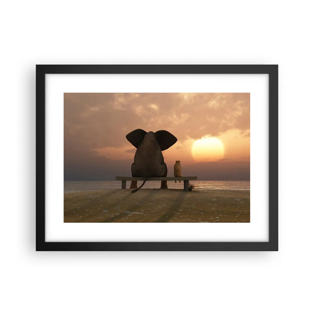 Pôster com moldura preta - Como é bom ficarmos em silêncio juntos - 40x30 cm