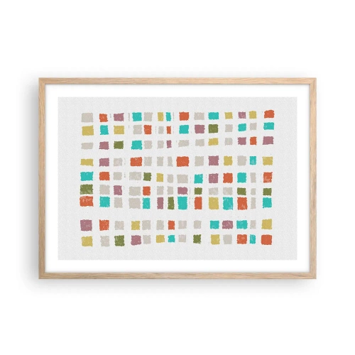 Pôster com moldura de carvalho claro - Jogo desconhecido - 70x50 cm