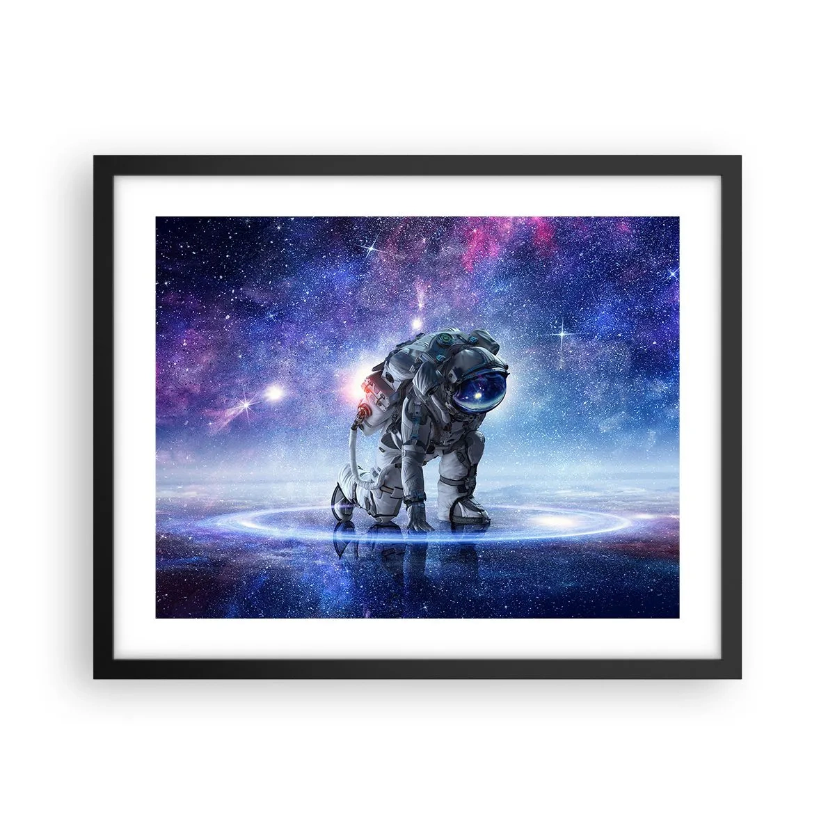 Pôster com moldura preta - Céu estrelado acima de mim - 50x40 cm