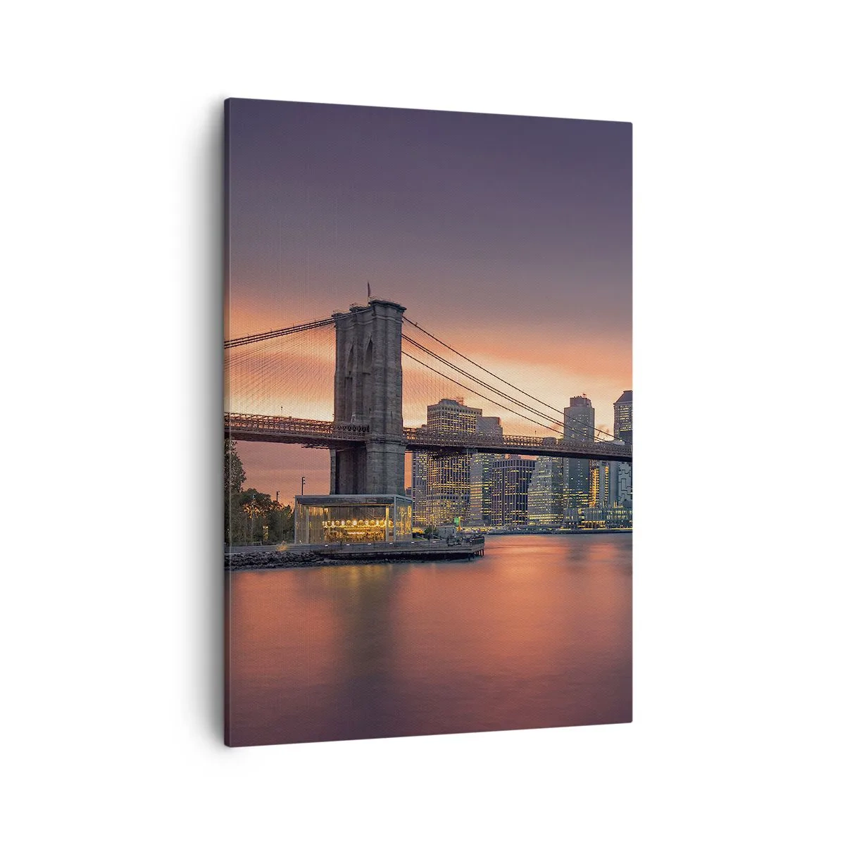 Quadro em tela - Imersa no silêncio lilás - 50x70 cm