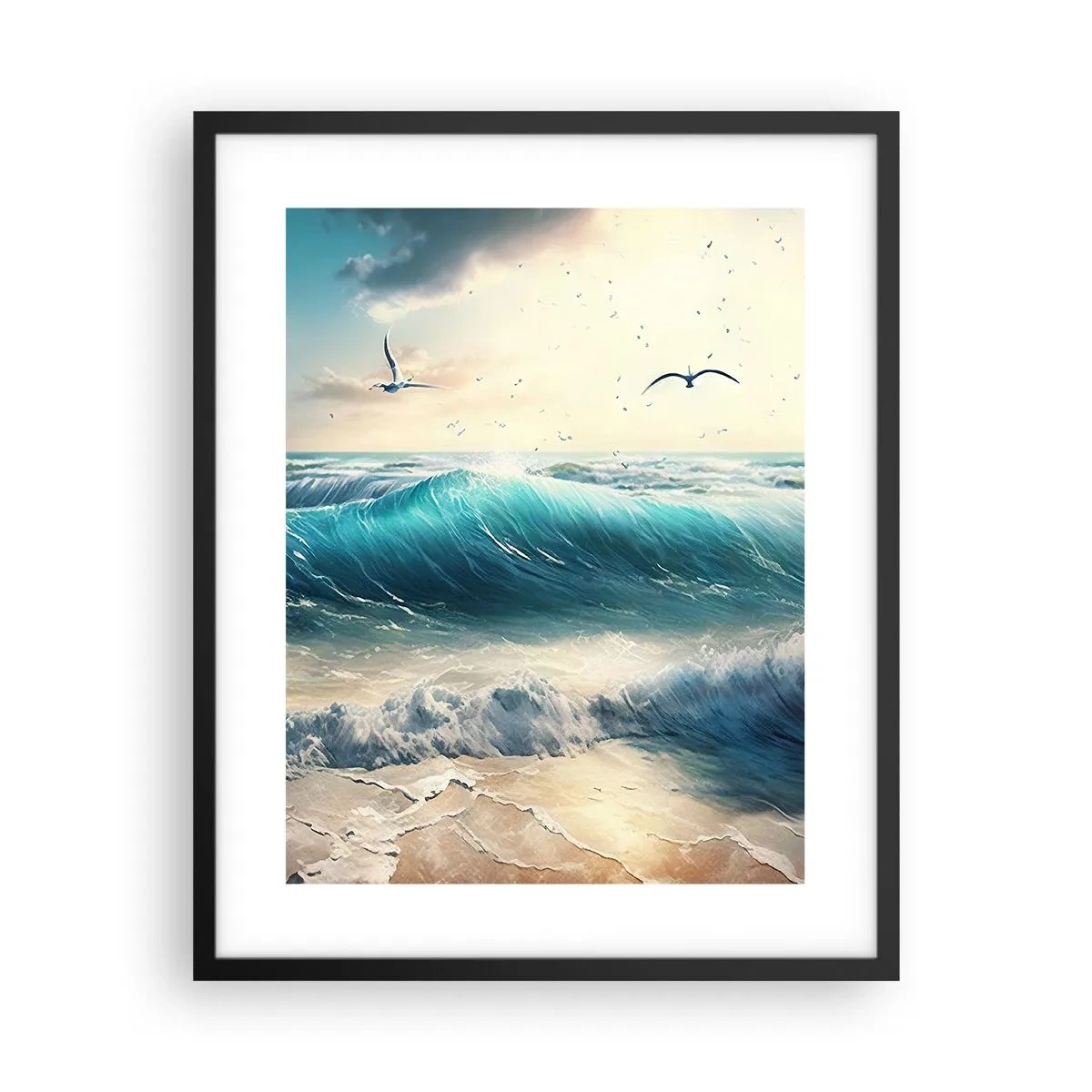 Pôster com moldura preta - Cantarola apenas para si - 40x50 cm