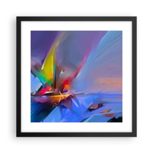 Pôster com moldura preta - Como as asas de um pássaro - 40x40 cm