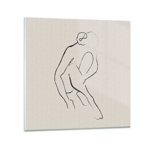 Quadro em vidro - Esboço íntimo - 70x70 cm
