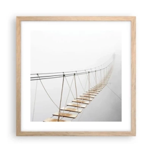 Pôster com moldura de carvalho claro - Para onde levará? - 40x40 cm