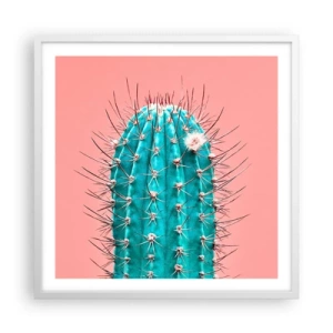 Pôster em moldura branca - Apenas olhe - 60x60 cm