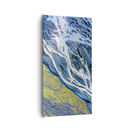 Quadro em tela - Pinturas rupestres da natureza - 65x120 cm