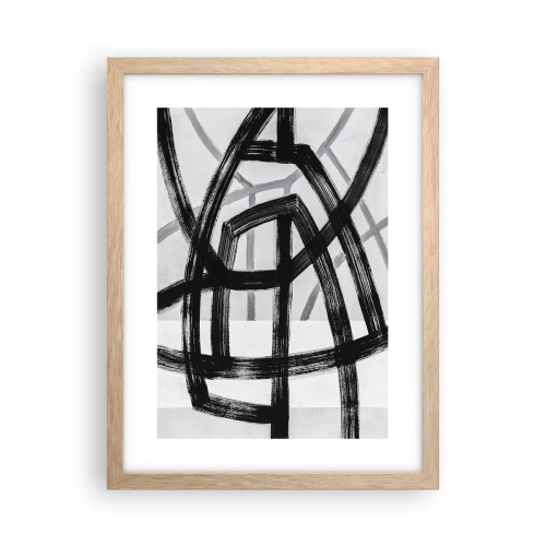 Pôster com moldura de carvalho claro - Profundidade de construção - 30x40 cm